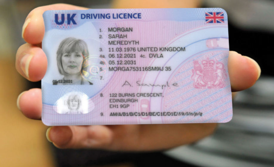 sample uk driving lic